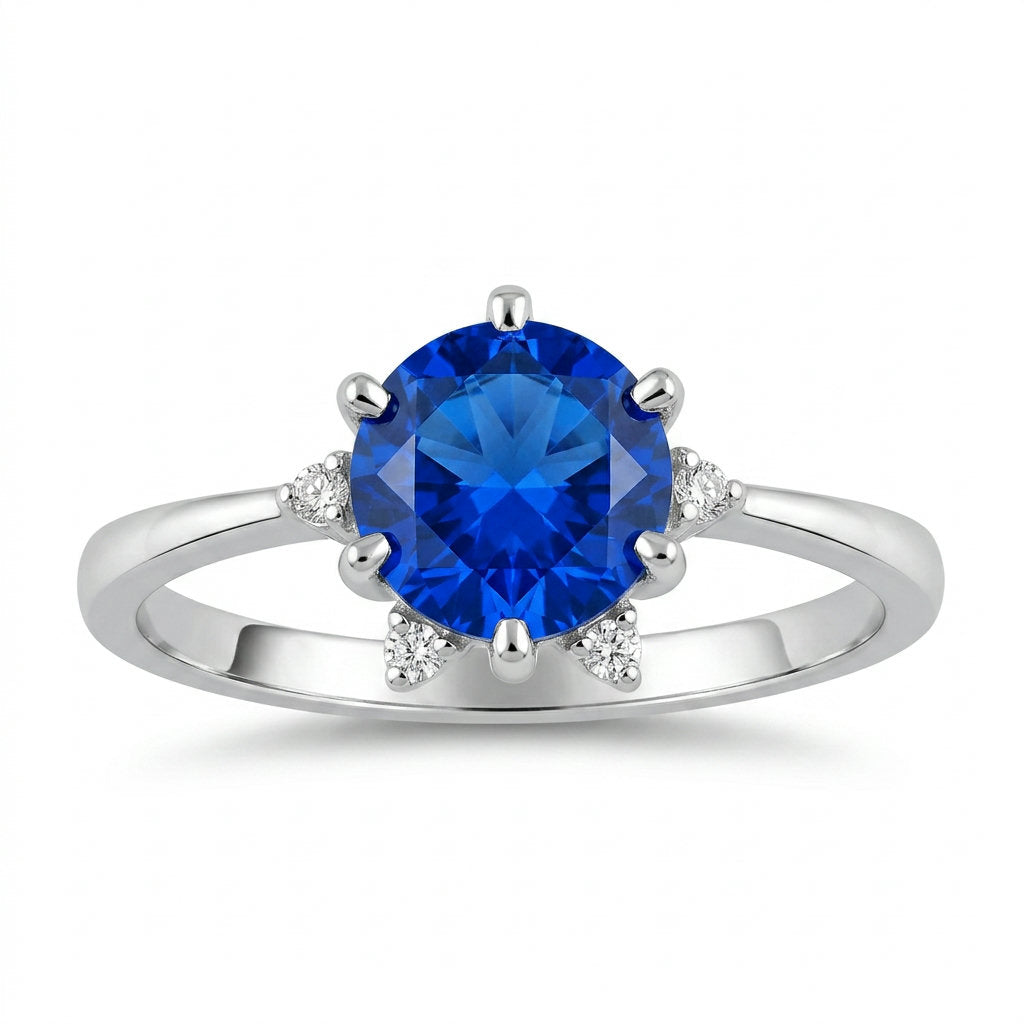 Royal Blue Solitaire Ring