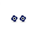 Clover Evil Eye Stud Earrings