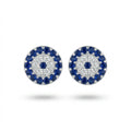 Round Evil Eye Stud Earrings