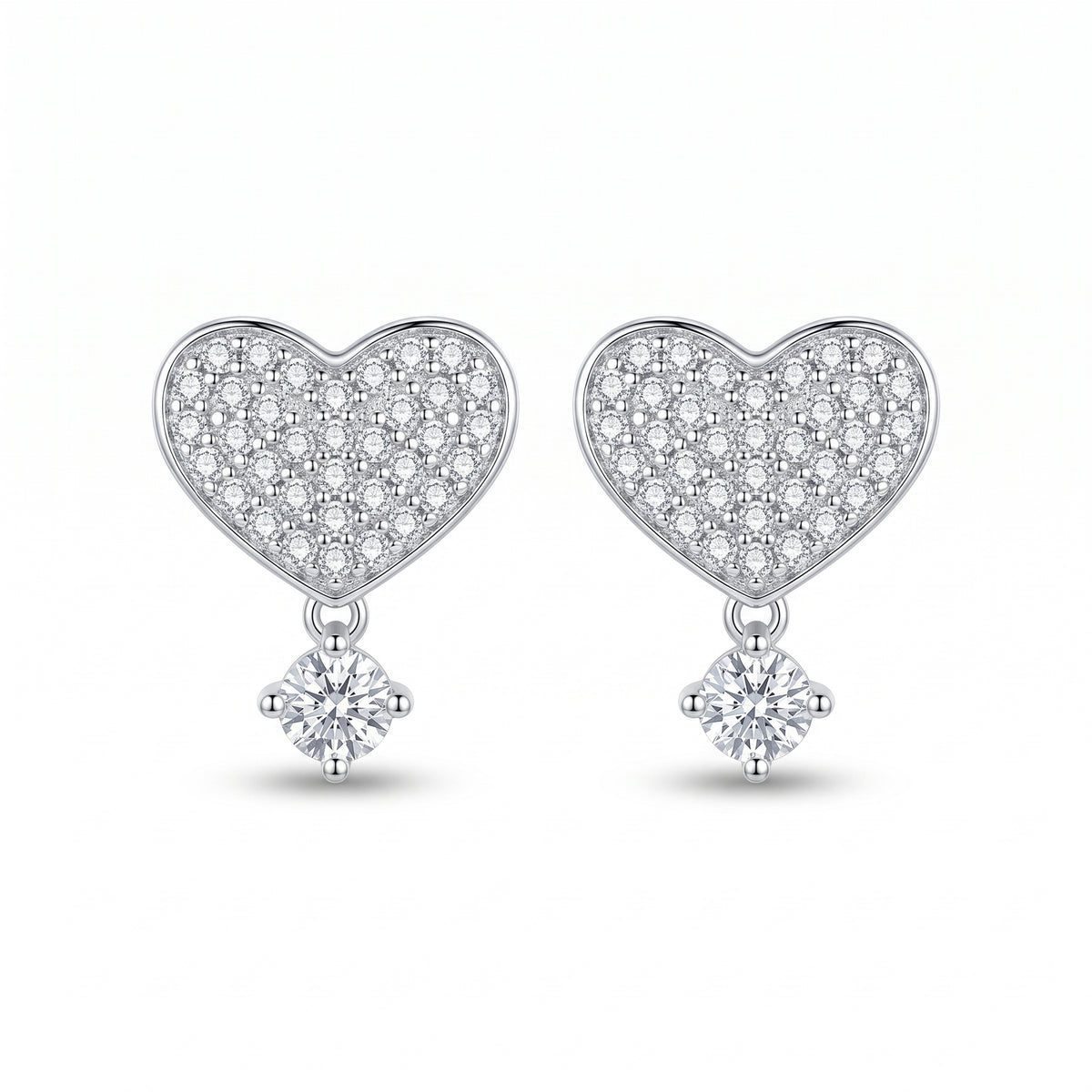 Evelyn Heart Drop Earrings
