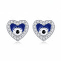 Amara Blue Heart Earrings