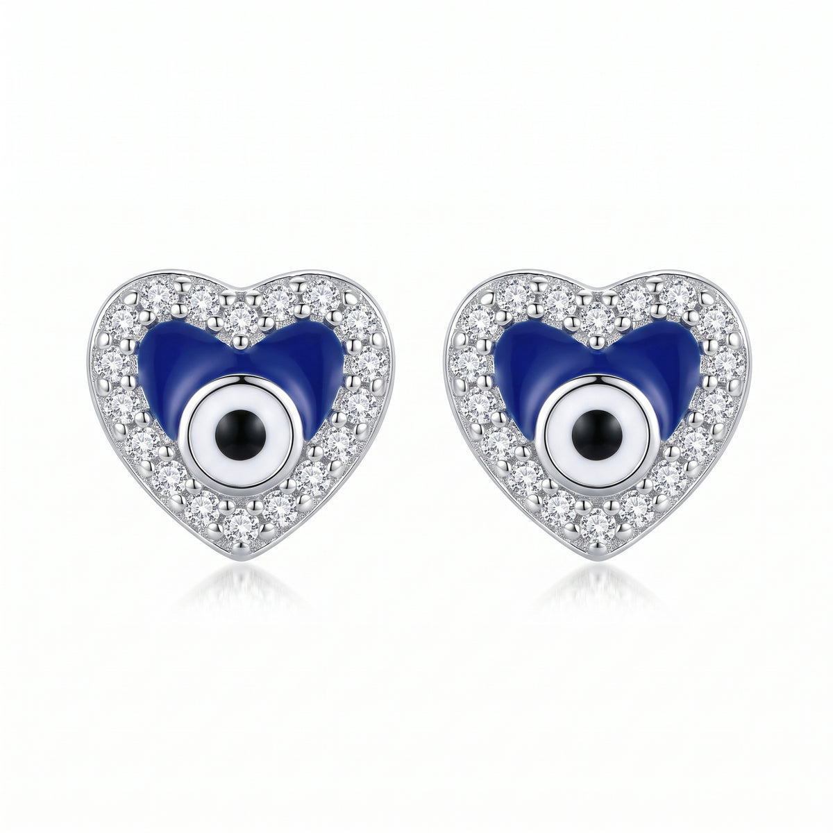Amara Blue Heart Earrings