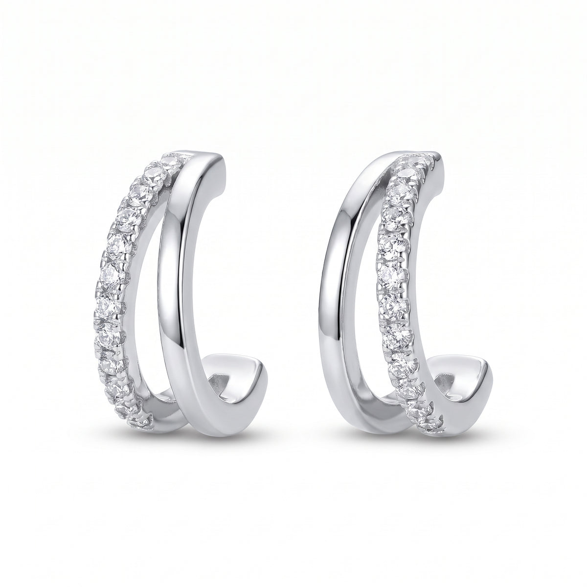 Serena Pavé Huggie Earrings