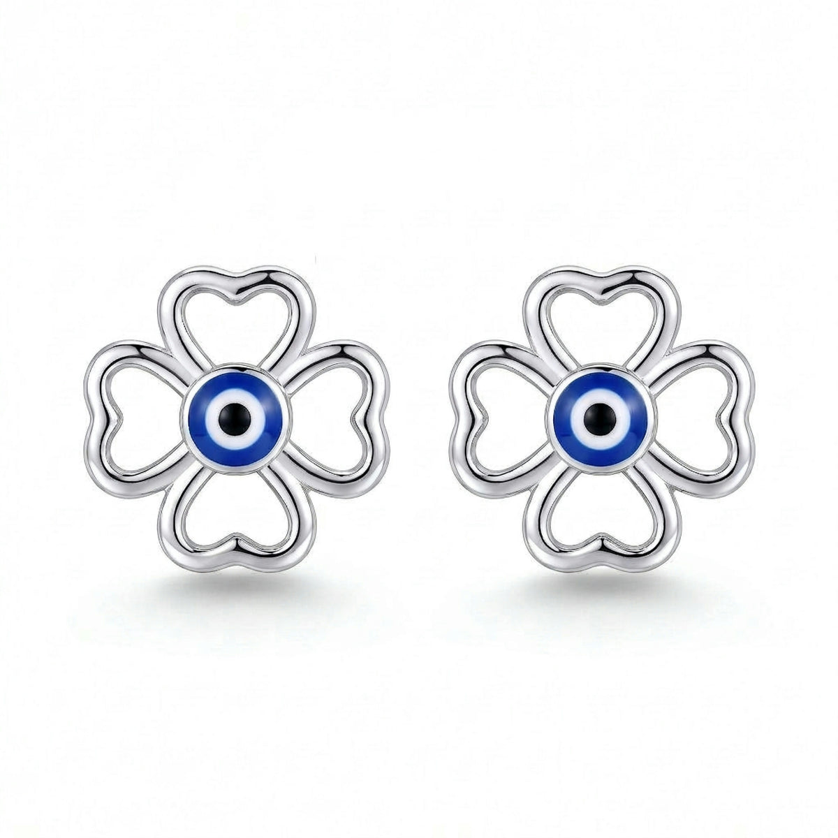 Clover Evil Eye Earrings