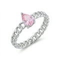 Rose Teardrop Ring