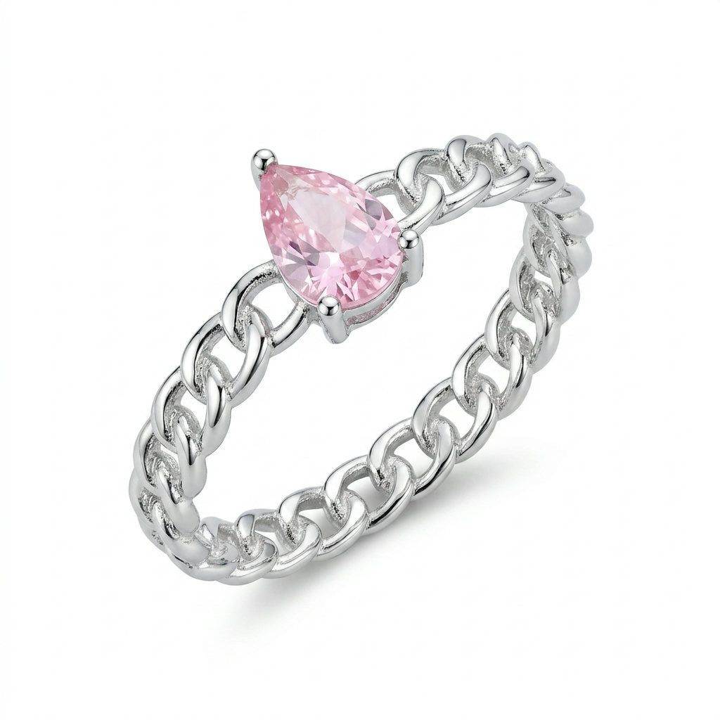 Rose Teardrop Ring