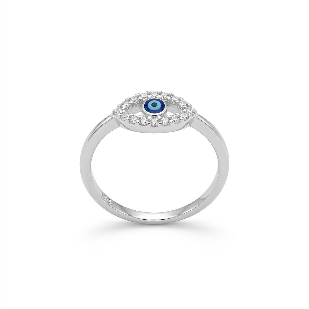 Evil Eye Halo Ring