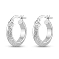Celeste Pavé Hoops