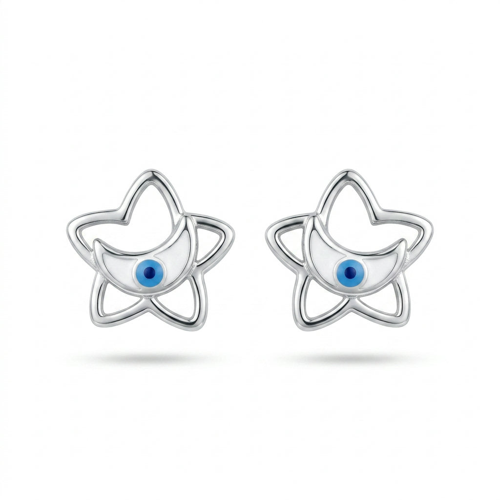 Star Evil Eye Studs