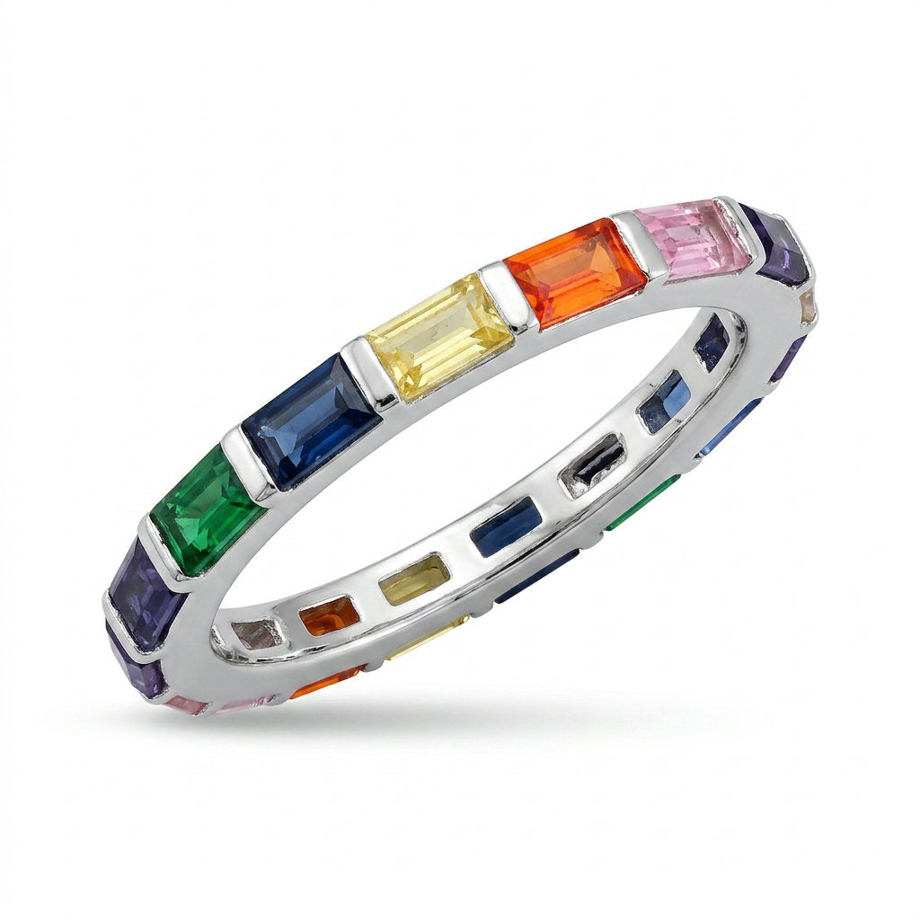 Rainbow Eternity Ring