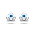 Crown Evil Eye Studs
