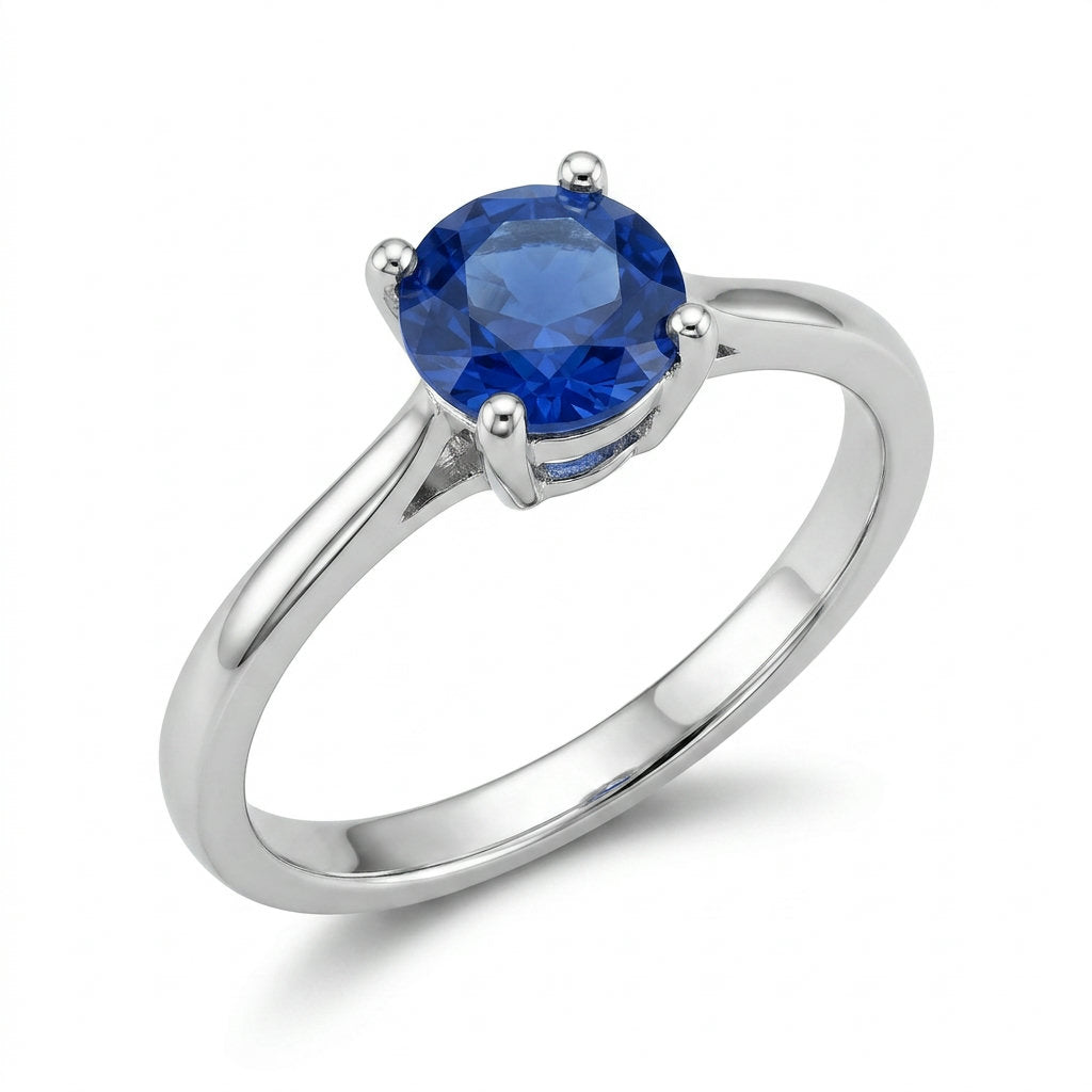 Everblue Solitaire Ring