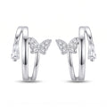 Crystal Curve Hoop Earrings