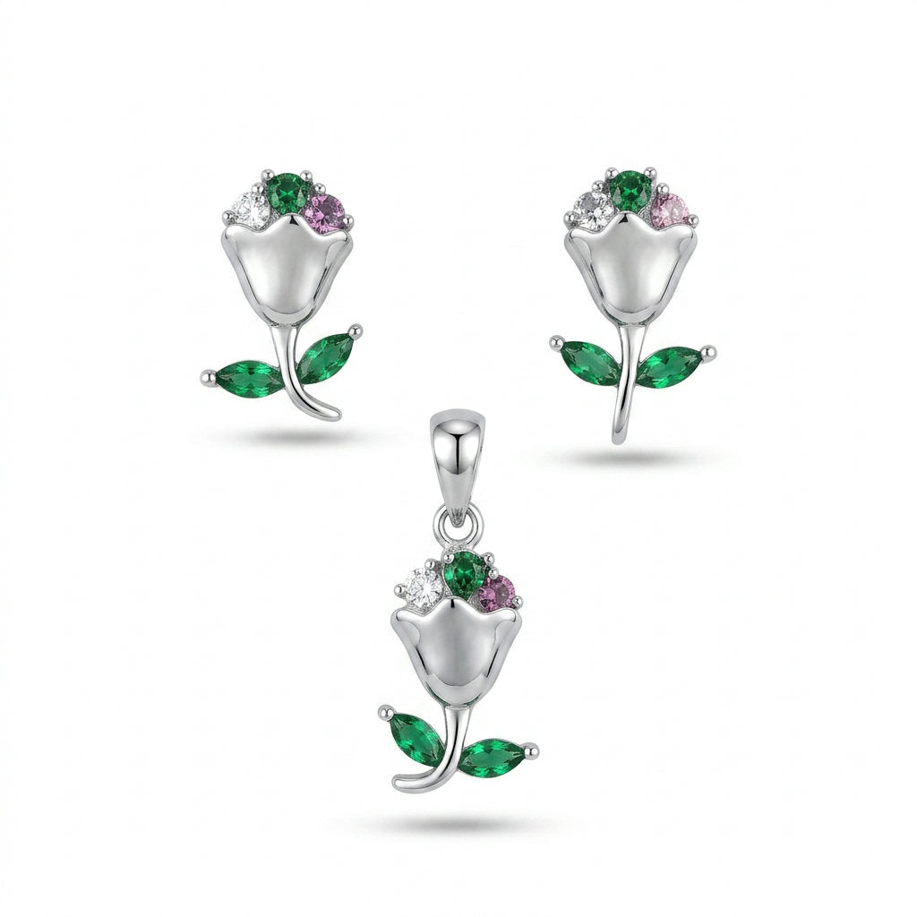 Emerald Rose Half Set