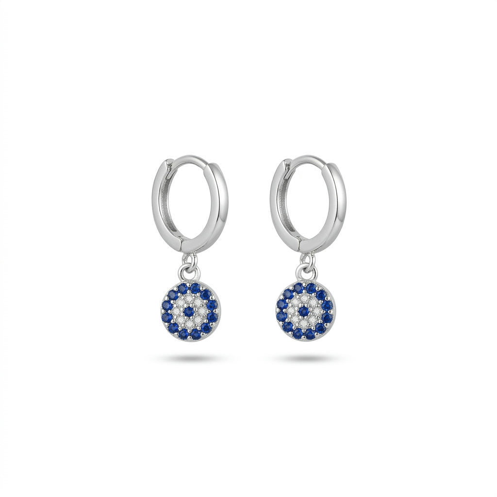 Mini Evil Eye Hoops