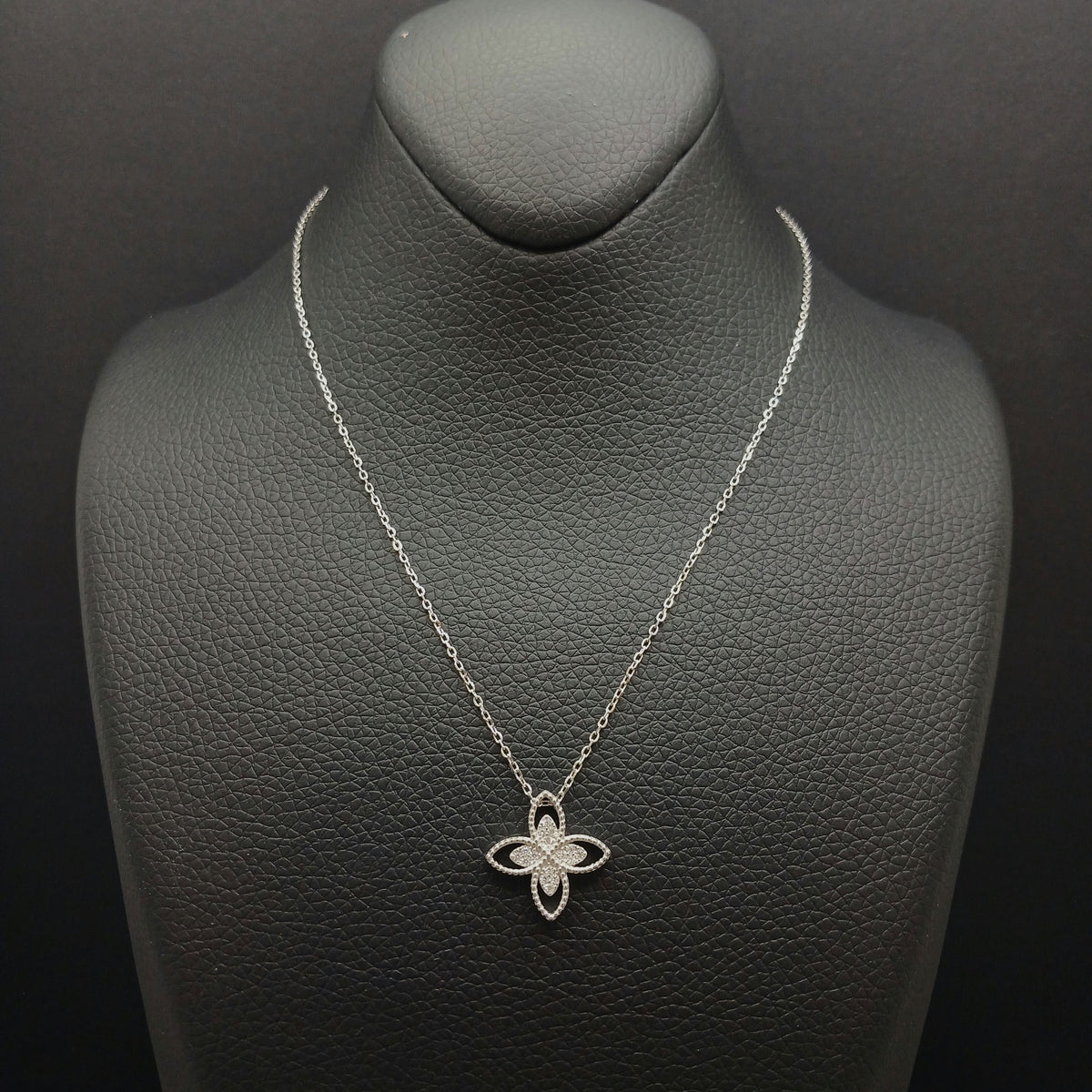 Luna Clover Cross Necklace