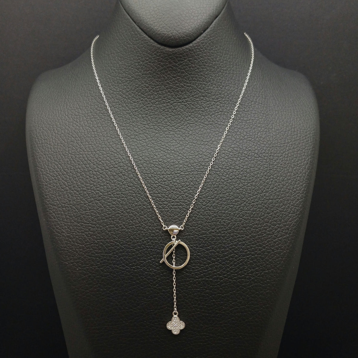 Celeste Clover Toggle Necklace