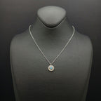 Celeste Blue Halo Necklace