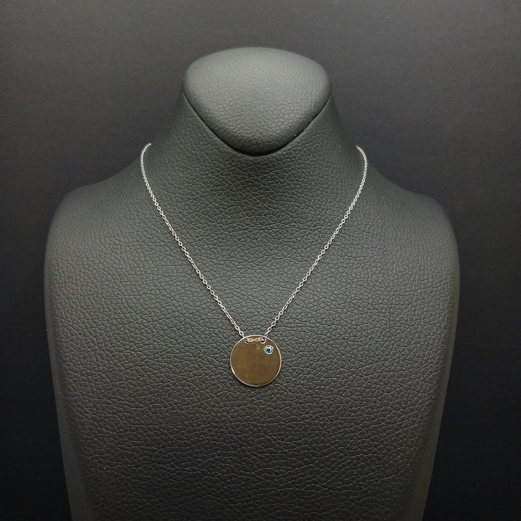 Evil Eye Disc Necklace