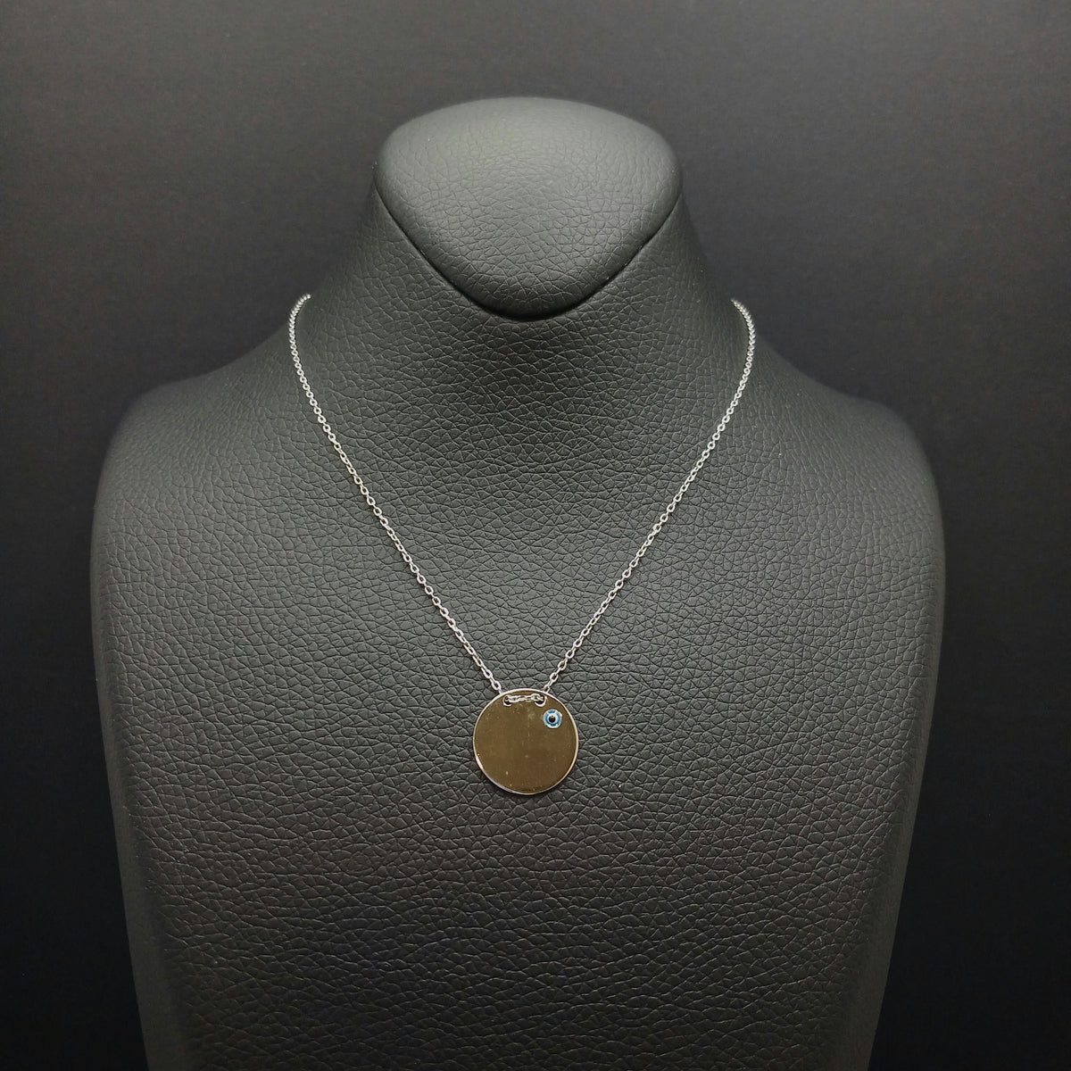 Evil Eye Disc Necklace