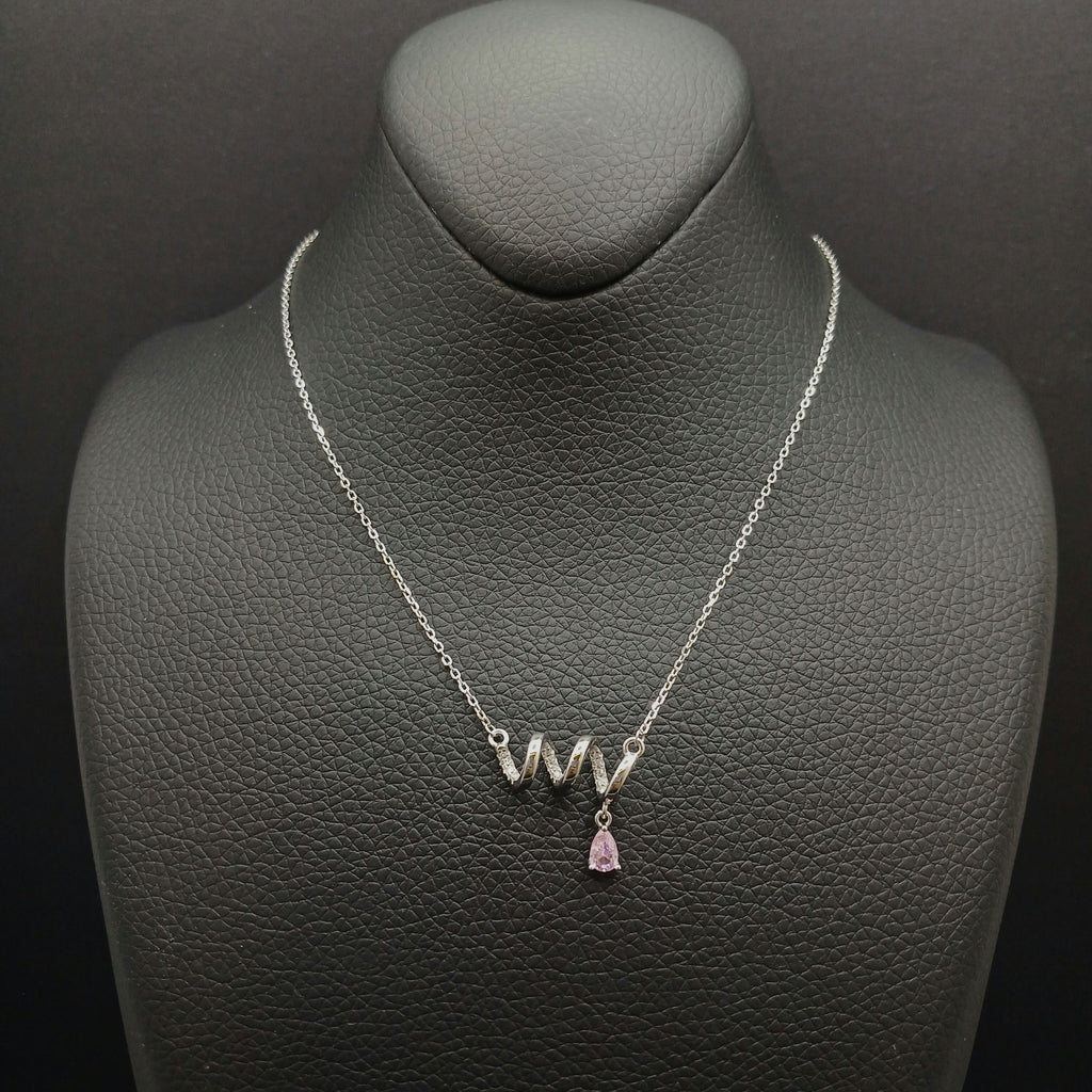 Aurora Pink Drop Necklace