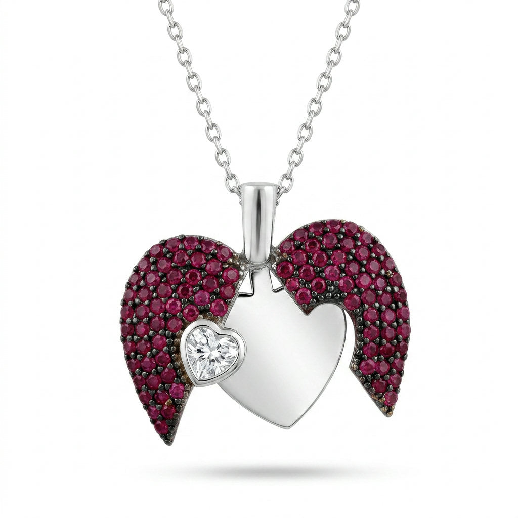 Ruby Heart Necklace