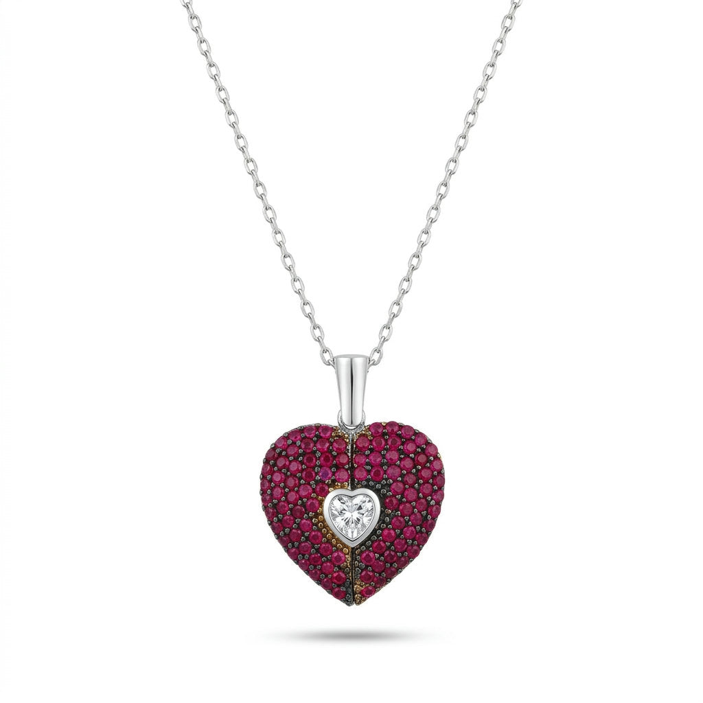 Ruby Heart Necklace