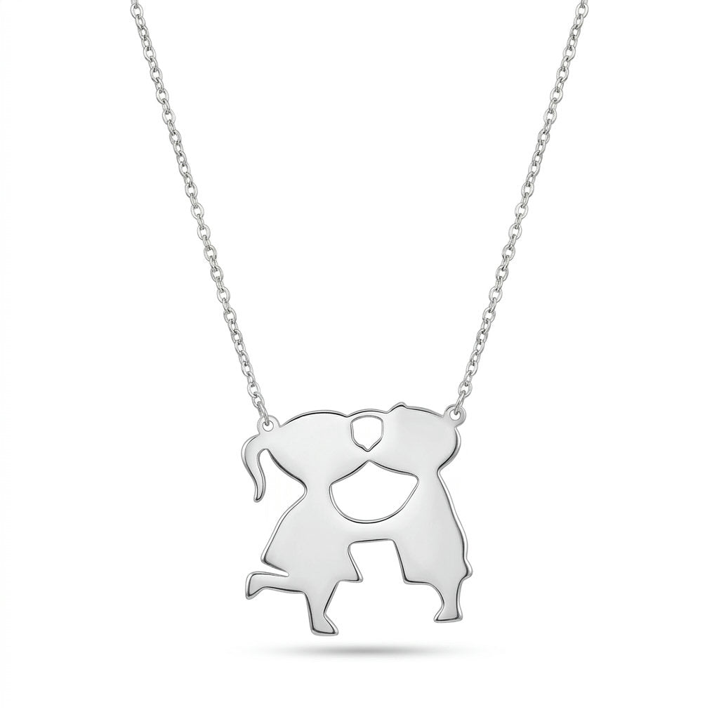 Couple Silhouette Necklace