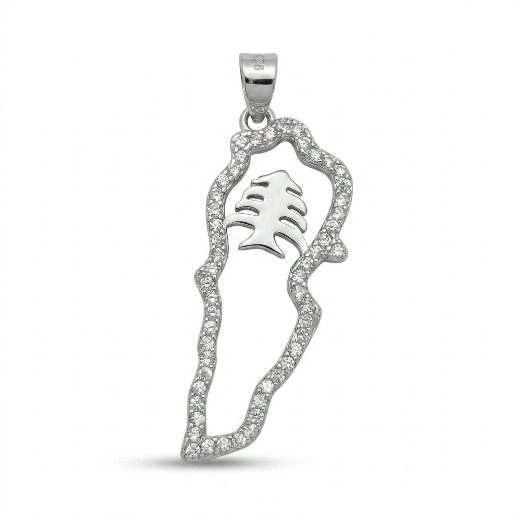 Lebanon Map & Cedar Pendant