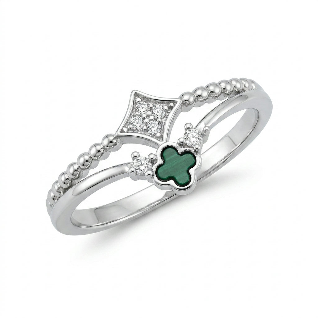 Lucky Clover Spark Ring