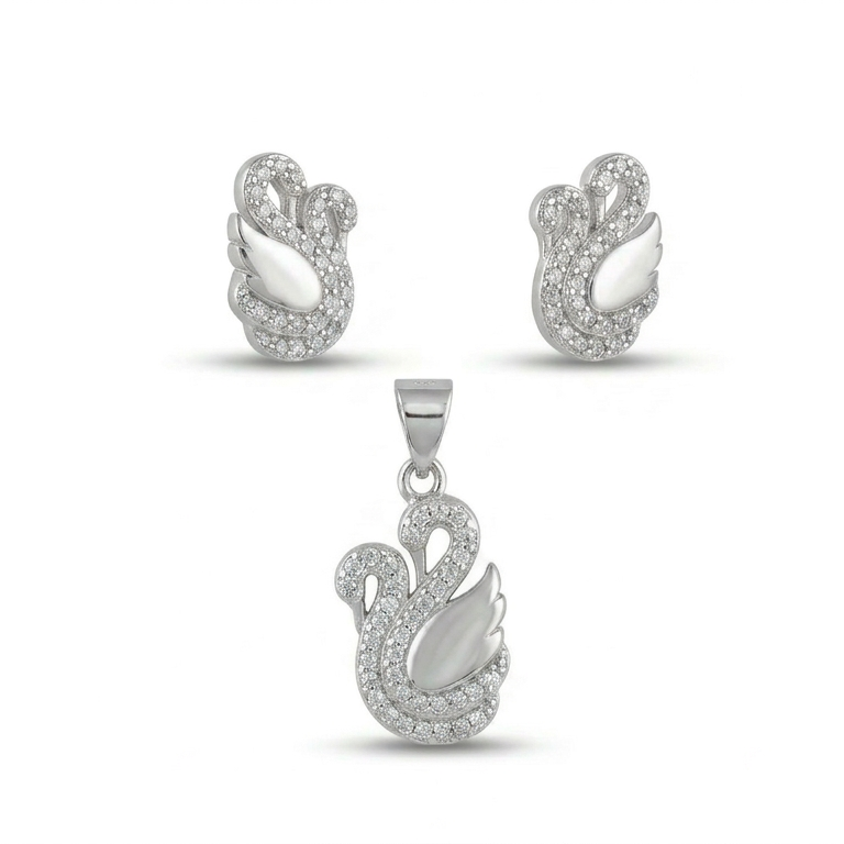 Crystal Swan Half Set