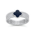 Noir Clover Ring