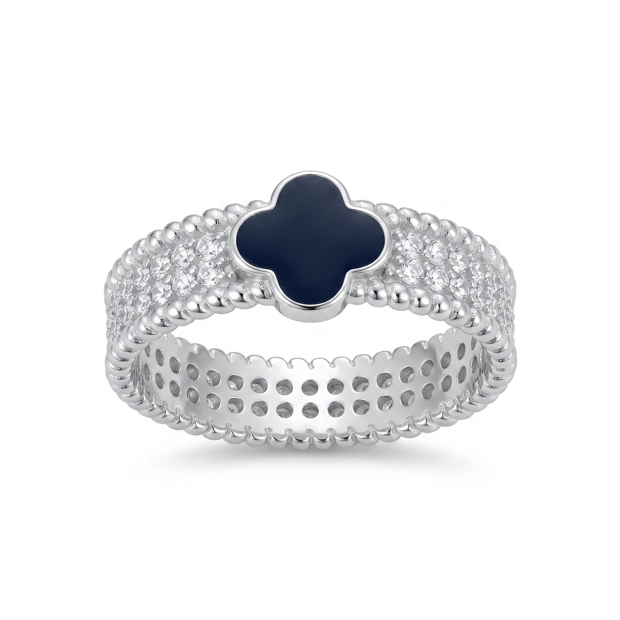 Noir Clover Ring