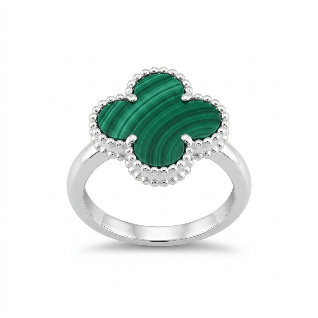 Emerald Clover Ring