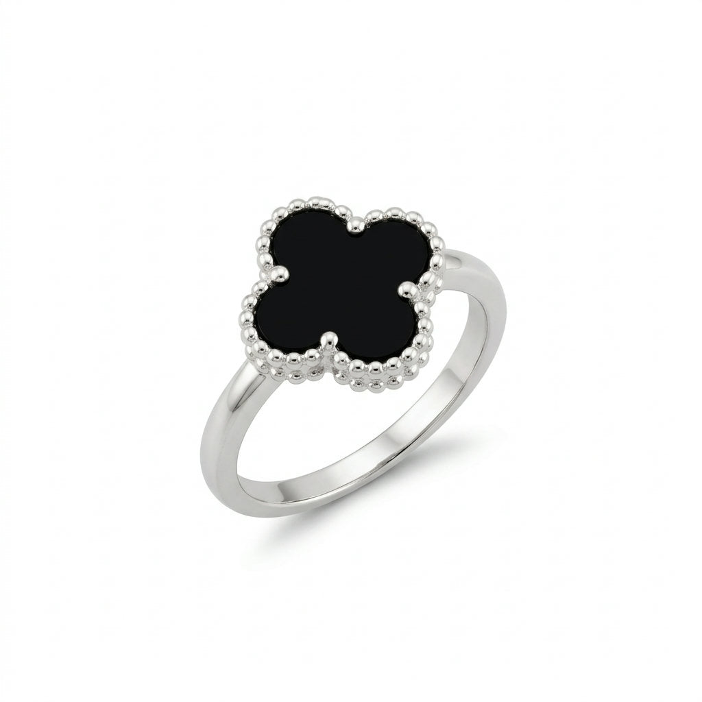Noir Clover Ring