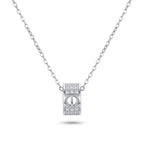 Screw Link Crystal Necklace
