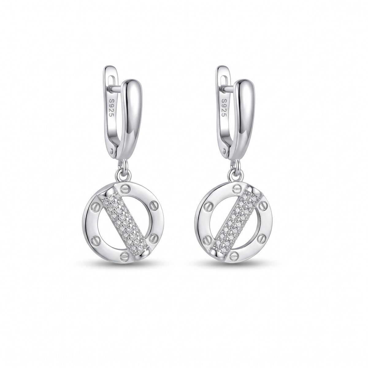 Luna Lock Pavé Earrings