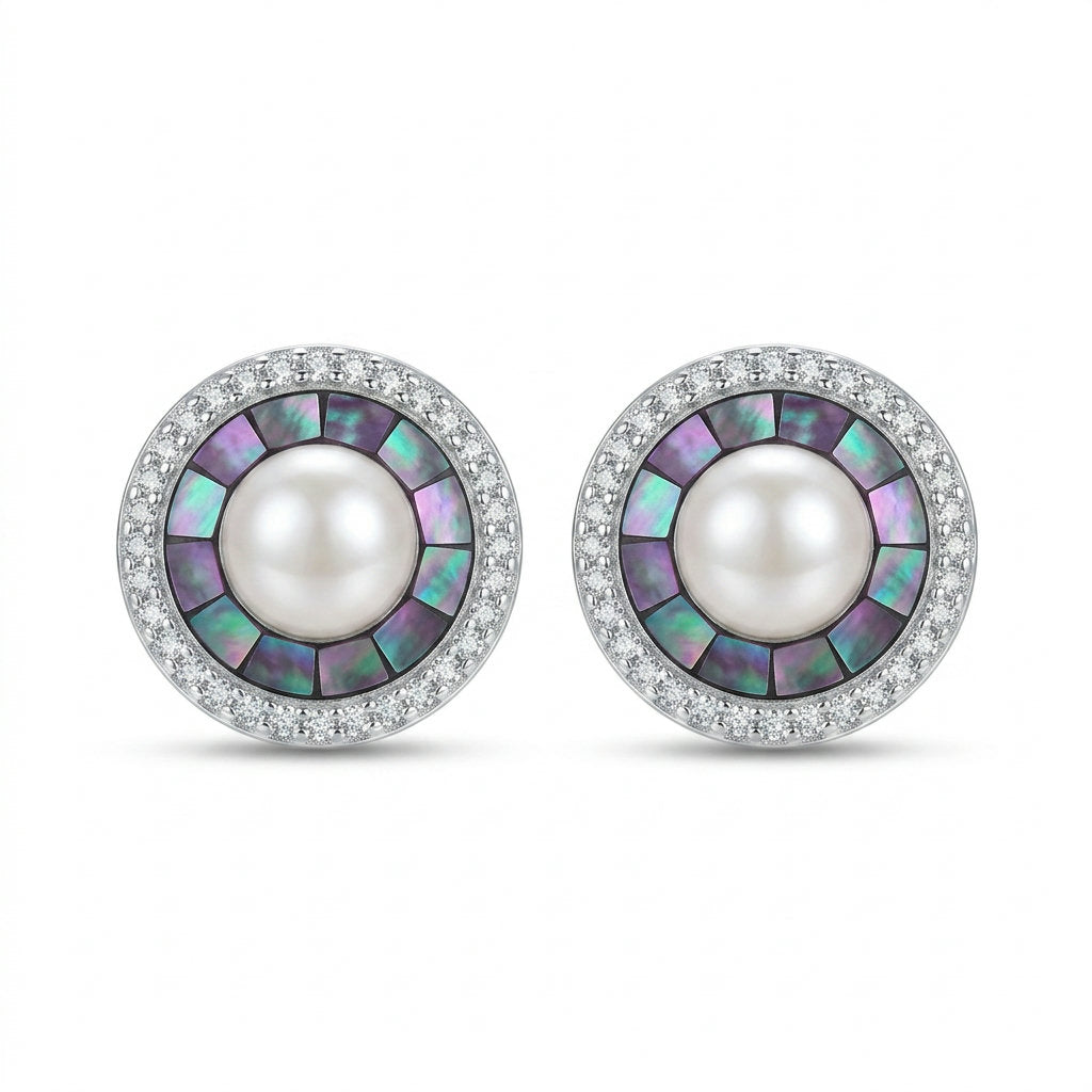 Pearl Circle Studs