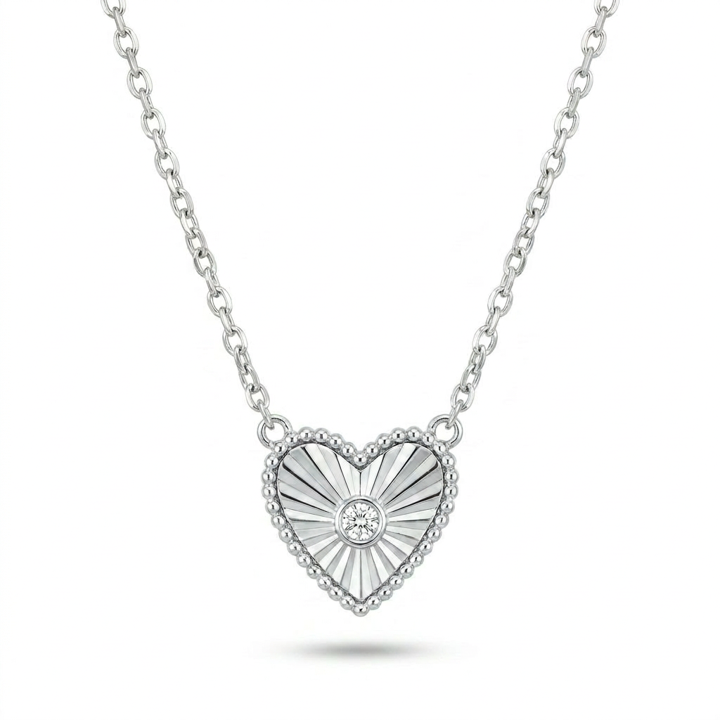 Sunburst Heart Necklace