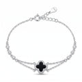 Onyx Clover Bracelet