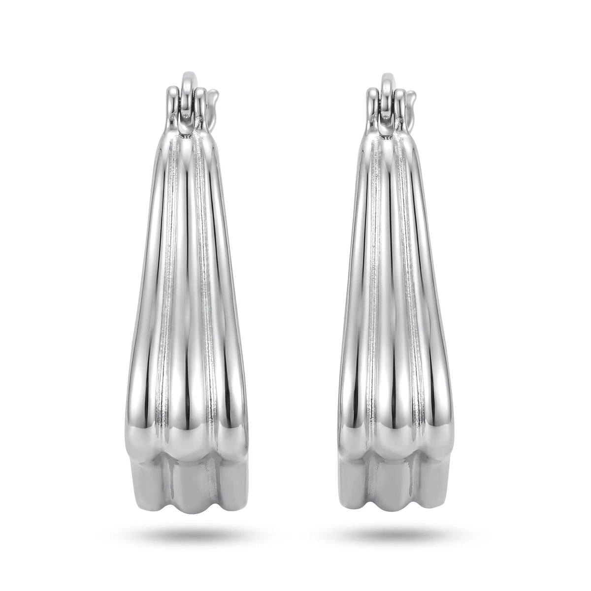 Aria Fluted Drop Earrings