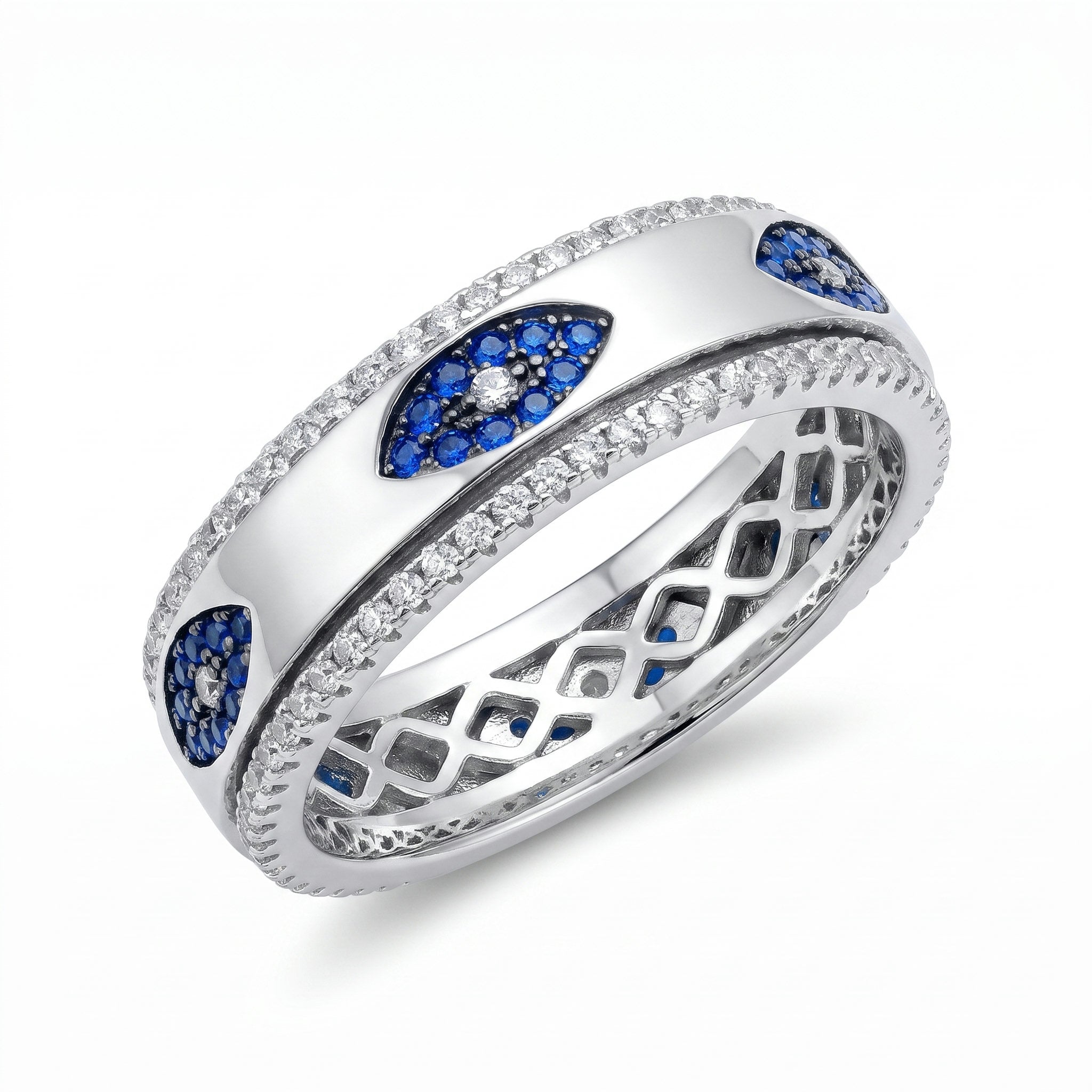Sapphire Evil Eye Ring