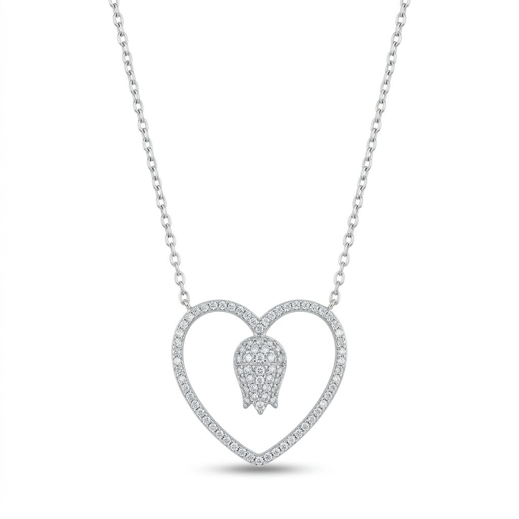 Tulip Heart Necklace