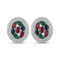 Colorburst Oval Stud Earrings