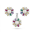 Floral Pearl Sparkle Half Set