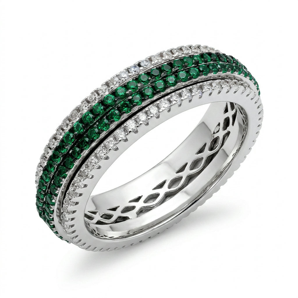 Emerald Spark Eternity Band