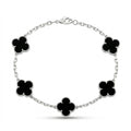 Men's Van Cleef Clover Black Bracelet