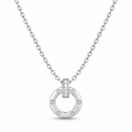 Screw Circle Crystal Necklace