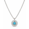 Celeste Blue Halo Necklace