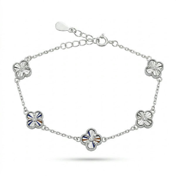 Van Cleef Silver Flower Bracelet